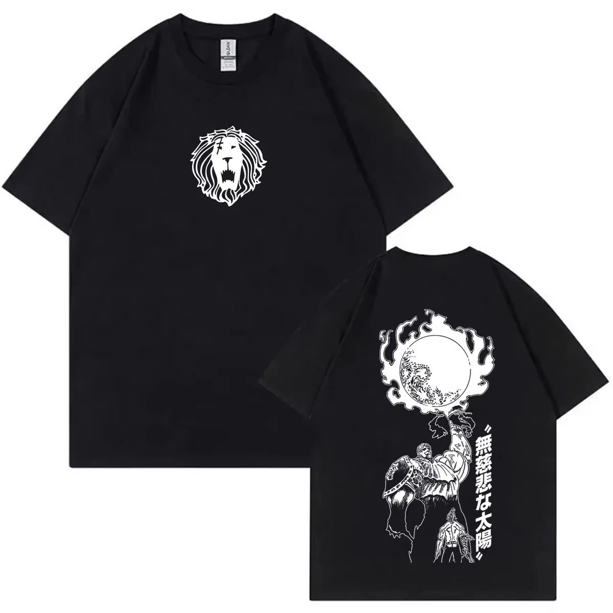 Summer Hot Sale Anime The Seven Deadly Sins Lion's Sin of Pride Escanor T-shirt Men Women Y2K Gothic Cotton Oversized T-shirt