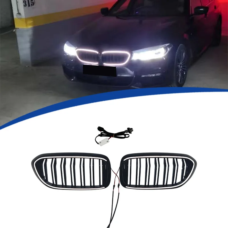 Dual Line LED Illuminated Front Grille Fit 5 Series G30 2017-2020 OE Direct Replacement Part