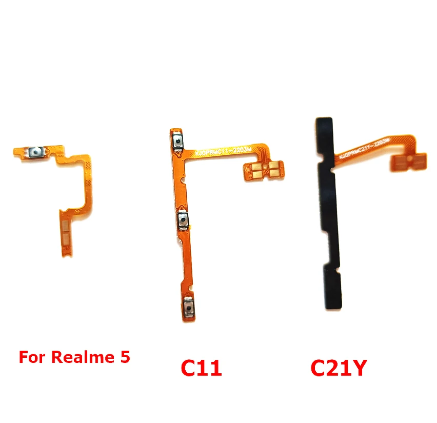 10PCS Power Button Volume Switch On Off Key Ribbon Flex Cable For Realme 5 C11 C12 C21Y C25Y