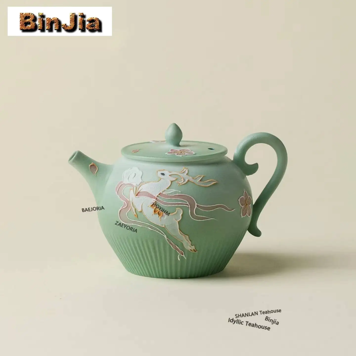 

140ml Cloud Appear Deer Shadow Teapot Luxury Tea Infuser Pot Household Tea Maker Kettle with Ball Hole Cha Supplies Collection