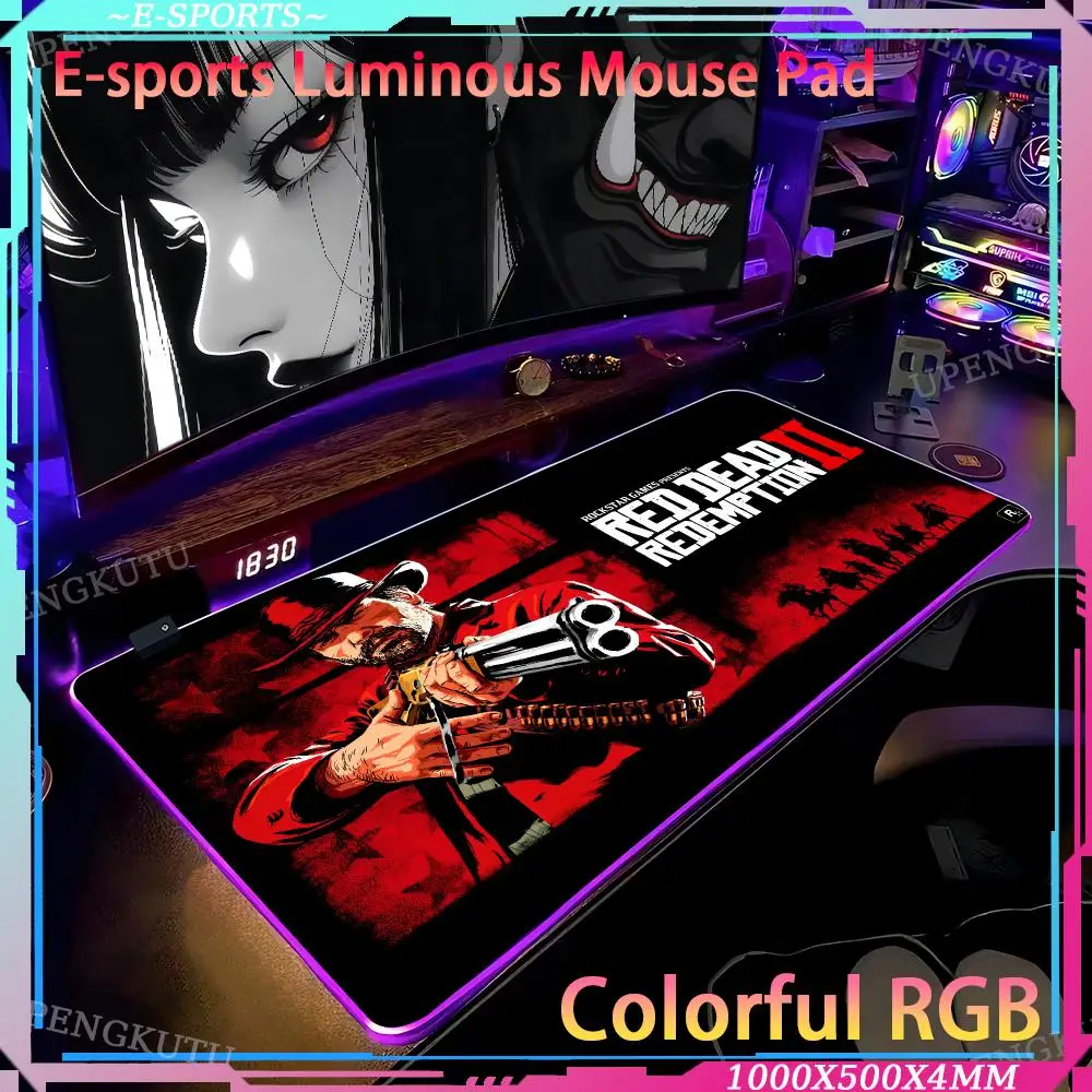 Red Dead Redemption Desktop protection Mouse Pad Gaming keyboard pad Gaming accessories RGB Rubber non-slip pad game mouse pad
