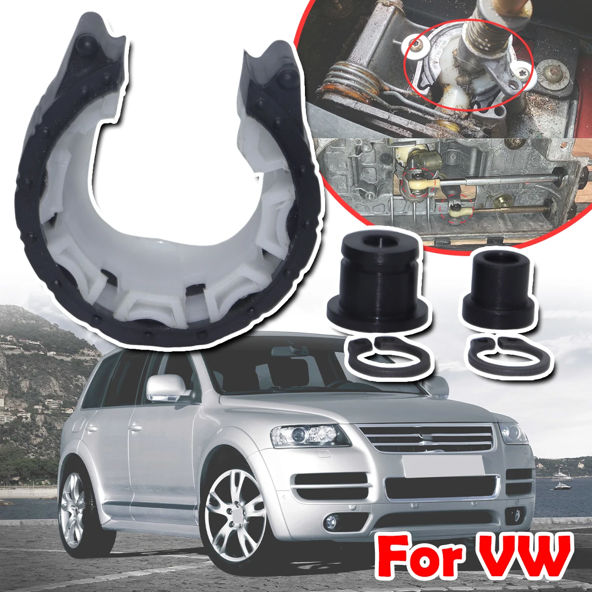 

Shift Cable Bushing For VW Golf MK4 Polo Jetta Bora Sharan Shifter Bearing Shell Gearstick Rod Damping Pivot Replacement Parts