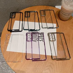 Frameless 6D Plating Clear Case for Huawei Honor Magic V2 VER-AN10 Luxury Hard Shockproof Transparent Phone Cover HonorMagicV2