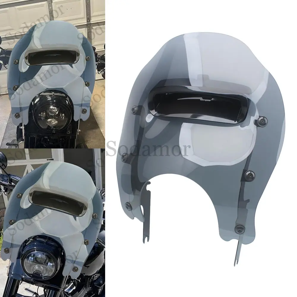 

Motorcycle Windshield/Windscreens/Wind Deflectors Kit Light Somked Accessory Fit For Harley Road King Classic FLHRC/I 1998-2013