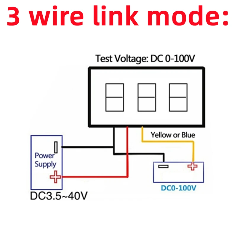 0.28 Inch DC LED Digital Voltmeter 0-100V Voltage Meter Auto Car Mobile Power Voltage Tester Detector 12V Red Green Blue Yellow