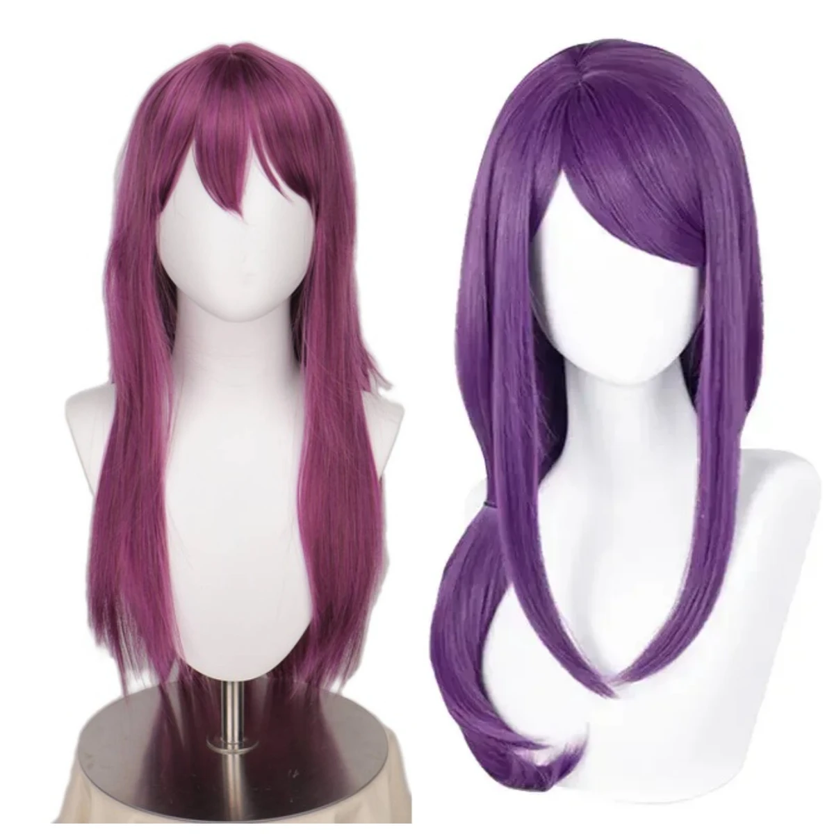

Anime Wigs Rize Kamishiro Cosplay Wig Kamishiro Rize Cosplay Long Wavy Purple Mixed Heat Resistant Synthetic Hair