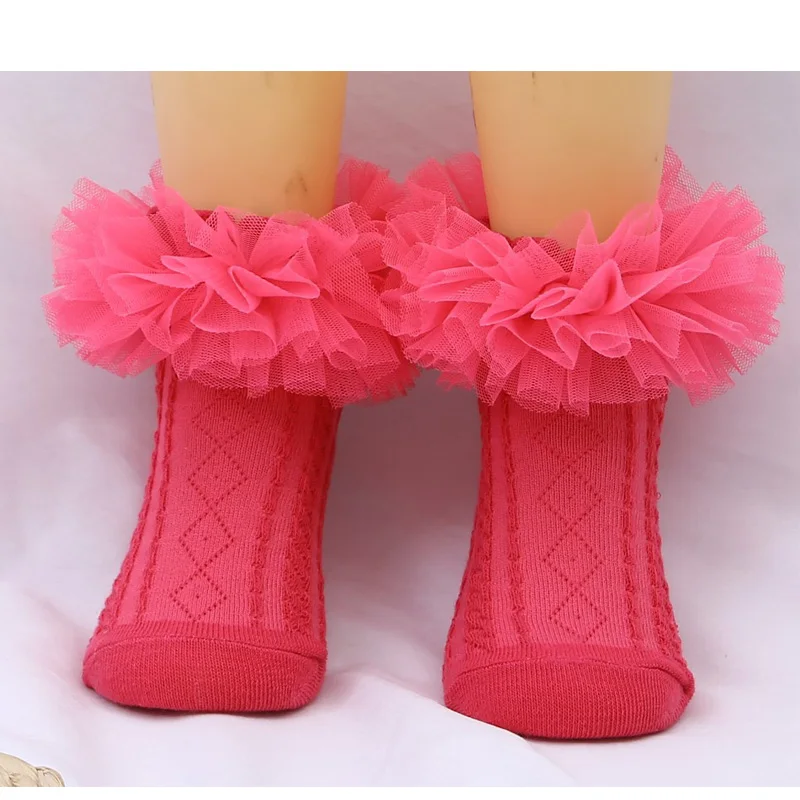 

5PAIRS/ Students Pure Cotton Frilly Lace Princess Dress Sock Lace Tutu Children's Dance Socks