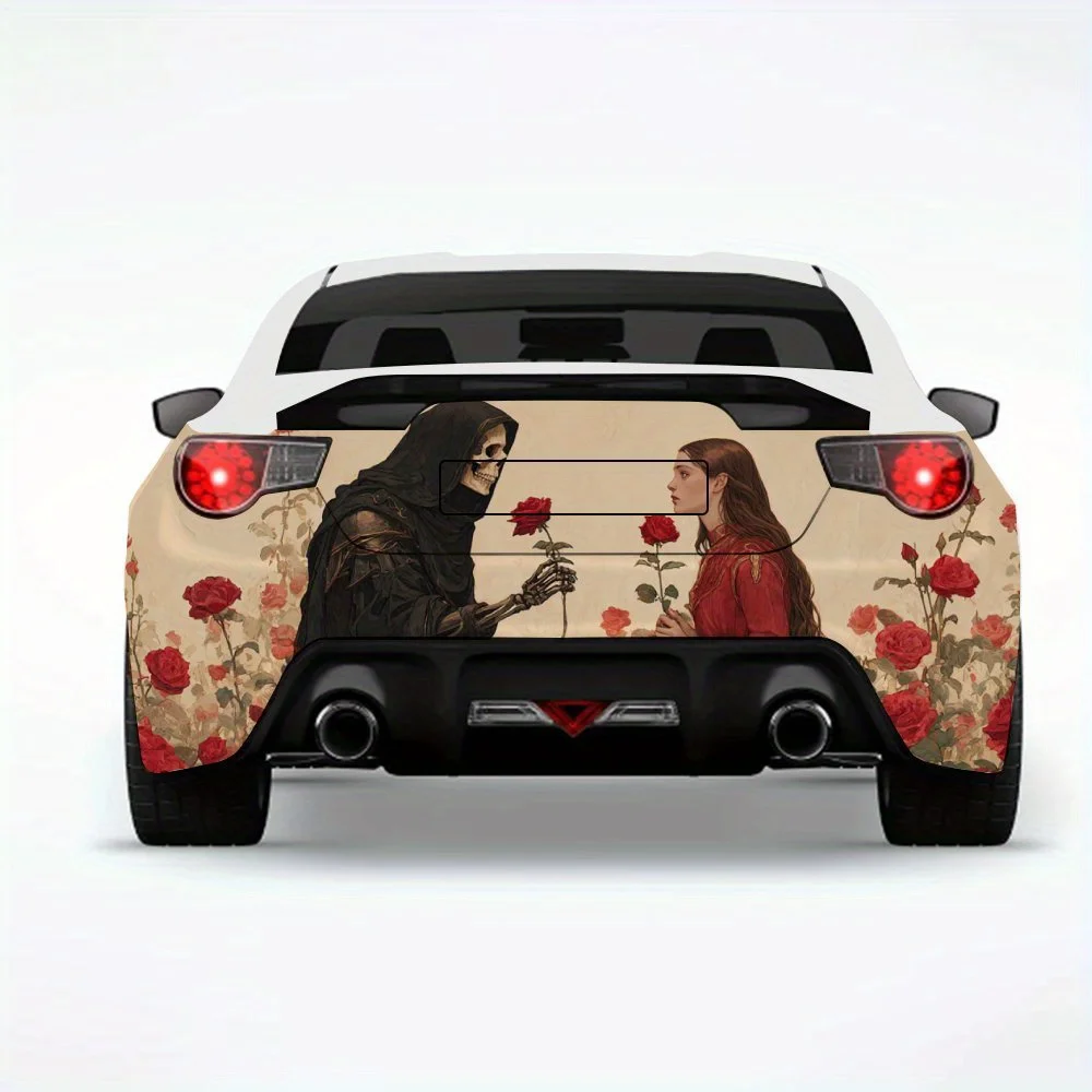 

Love Beyond Death Car Sticker-Vinyl Decal for Car Rear, Waterproof Self-Adhesive Vinyl Stickers for Vehicle Tail & Bumper, Decor