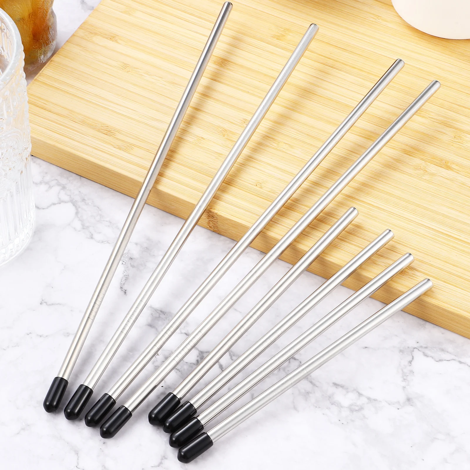 

8Pcs Dishwasher Bottle Drainer Sticks Stainless Steel Glass Holder Rods for Soda Bottles Wine Glasses Scratchproof