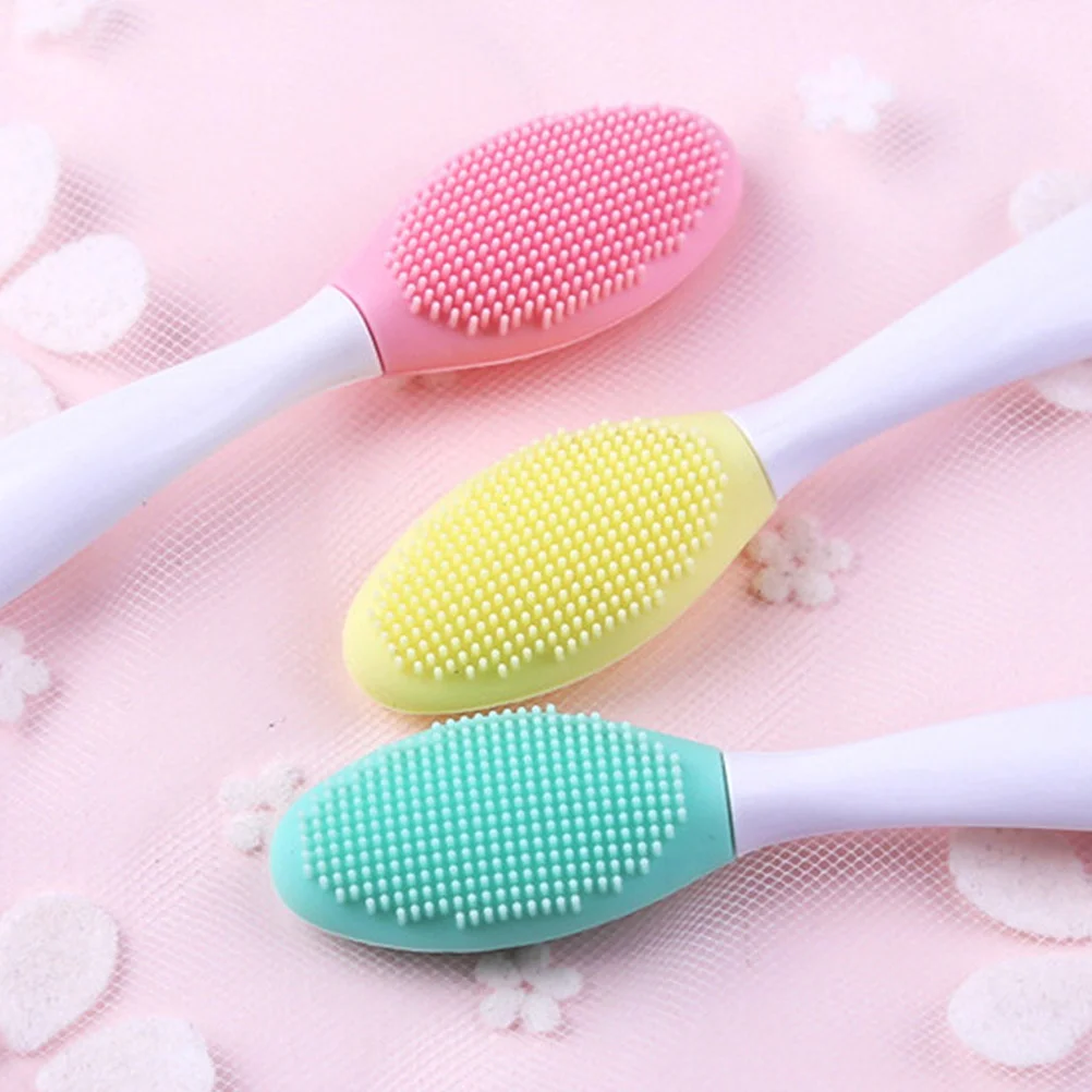 5 Pcs Silicone Lip Brush Scrubber Tool Exfoliator Nose Exfoliate Silica Gel Facial Tools