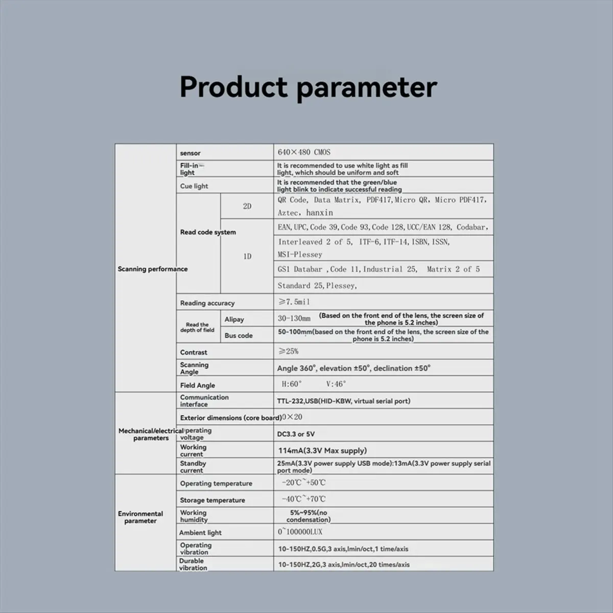 

GM901A Micro-Barcode Scanner Module 1D 2D Bar Code Reader USB UART Interface Barcode Recognition Rapid Development