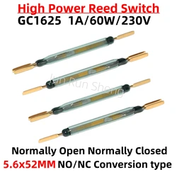 1/10/50PCS High Power GC1625 5.6x52MM 1A 60W 230V 3pin Reed contact Switch Normally Open/Closed NO/NC Conversion Magnetic Sensor