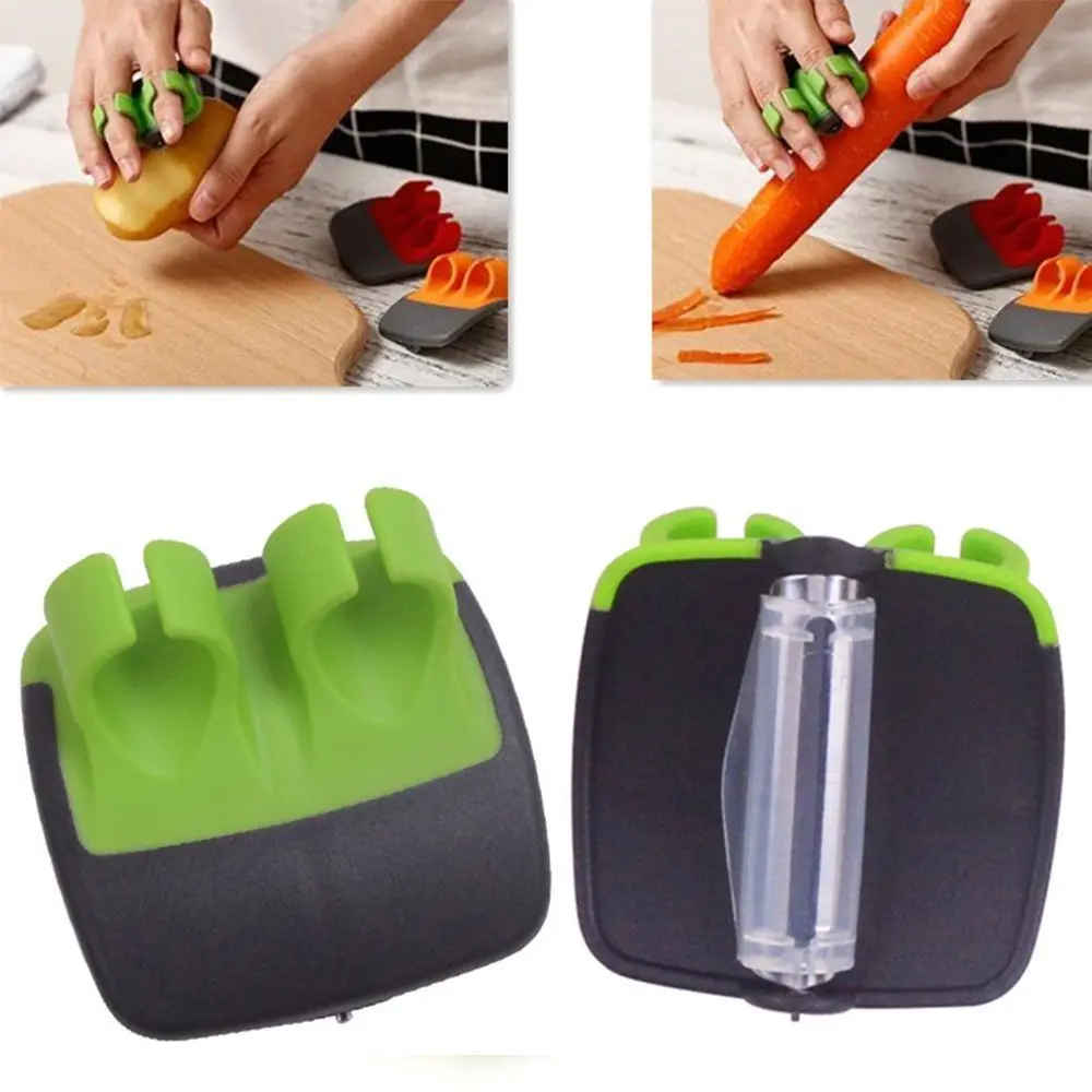 Handheld Fruit Peeler Stainless Steel Parer Cutter Double Fingers Vegetable Slicer Quickly Stripping Kitchen Gadgets Accessory