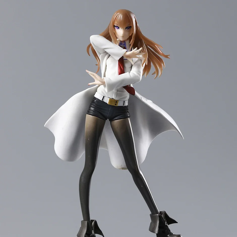 Steins Gate Makise Kurisu White Coat Style Anime Figure Figurine Model Collectible Toy