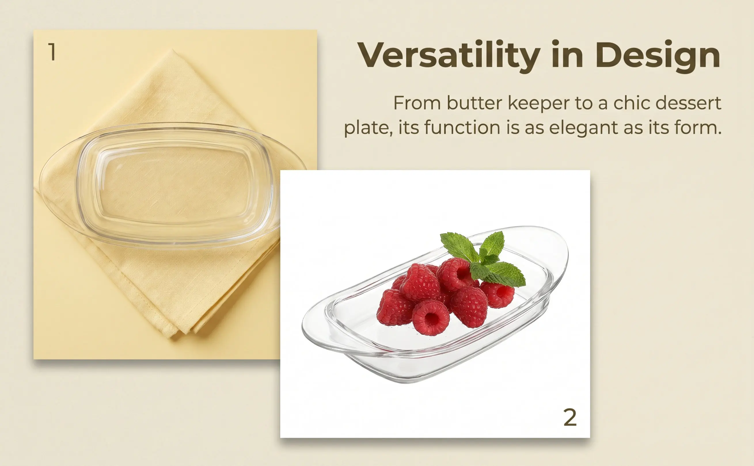 Premium Plastic Food Storage Plate With Lid Multi-Functional Butter Dish Household Tableware Dustproof Insect-Proof Safe