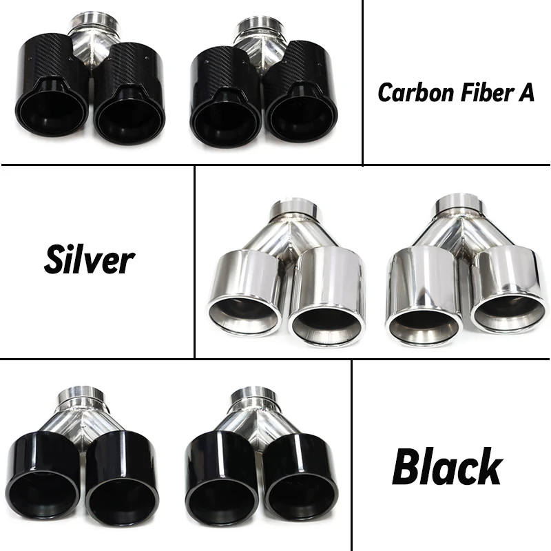 Quad Carbon Fiber Exhaust Tip For BMW F10 F11 535d 535i 640i 640d Up To G30 G31 Car Exhaust System Nozzle Tailpipe