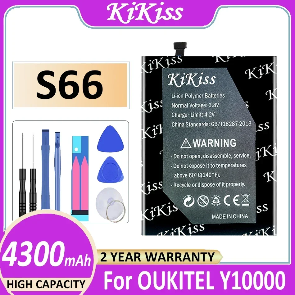 

KiKiss Battery S66 (Y10000) 4300mAh For OUKITEL Y10000 Mobile Phone Bateria