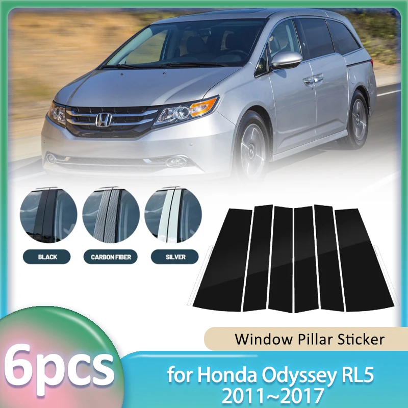 

Window Trim Sticker for Honda Odyssey RL5 2011~2017 2012 2013 Car PC Material B C Pillar Post Cover Door Decal Part Accessories