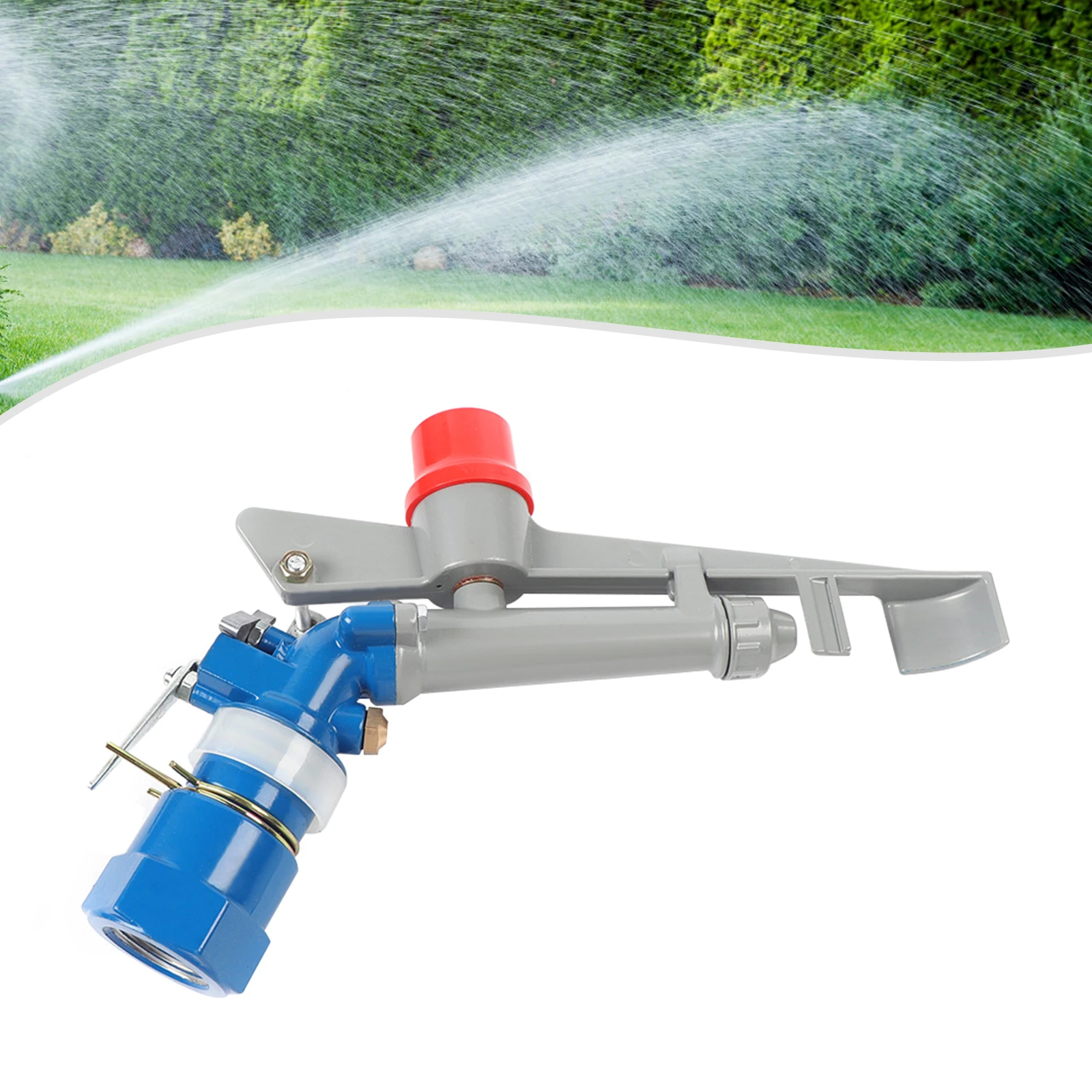 ปืนฉีดน้ำสำหรับการเกษตร 1 นิ้ว, เส้นผ่านศูนย์กลางการฉีด 35-40 เมตร, 36 ° -360 °   สปริงเกอร์รดน้ำสำหรับฟาร์ม, เครื่องมือฉีดน้ำสำหรับการชลประทาน, ฟาร์ม