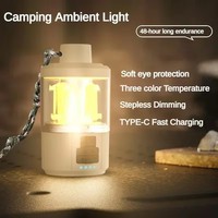 Multifunctional Portable Camping Lamp Dimming Tungsten Light Type-C Rechargeable Outdoor Emergency Tent Lantern Flashlight