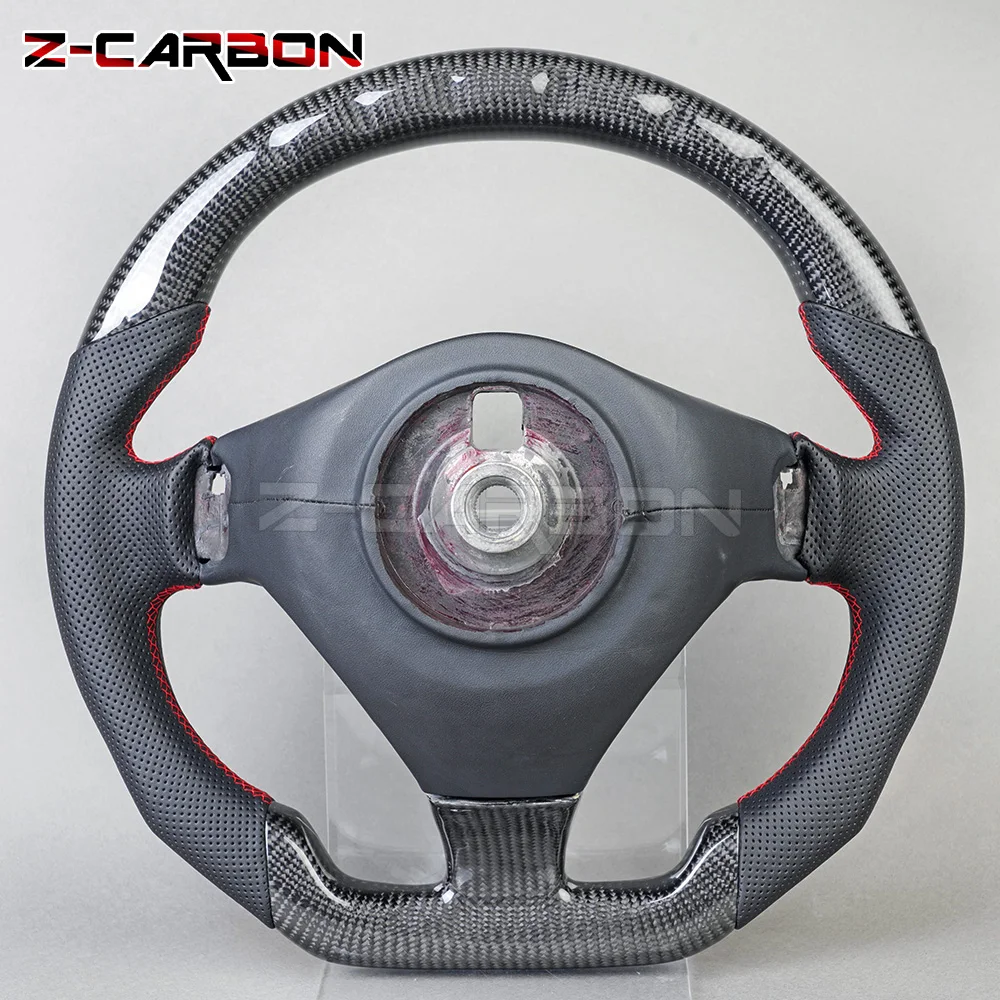 Customized Carbon Fiber Perforated Leather Racing Sport Steering Wheel For Maserati GT GRANTURISMO STRADALE QUATTROPORTE 07-20