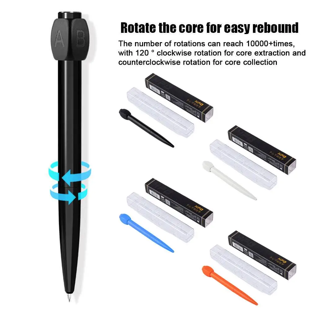 Abcd Rotatie Antwoord Zwart Gel Pen Nieuwigheid Decompressie Select Abcd Ballpoint Gel Rotatie Pen Roterend Antwoord Zwart Grappig U5z5