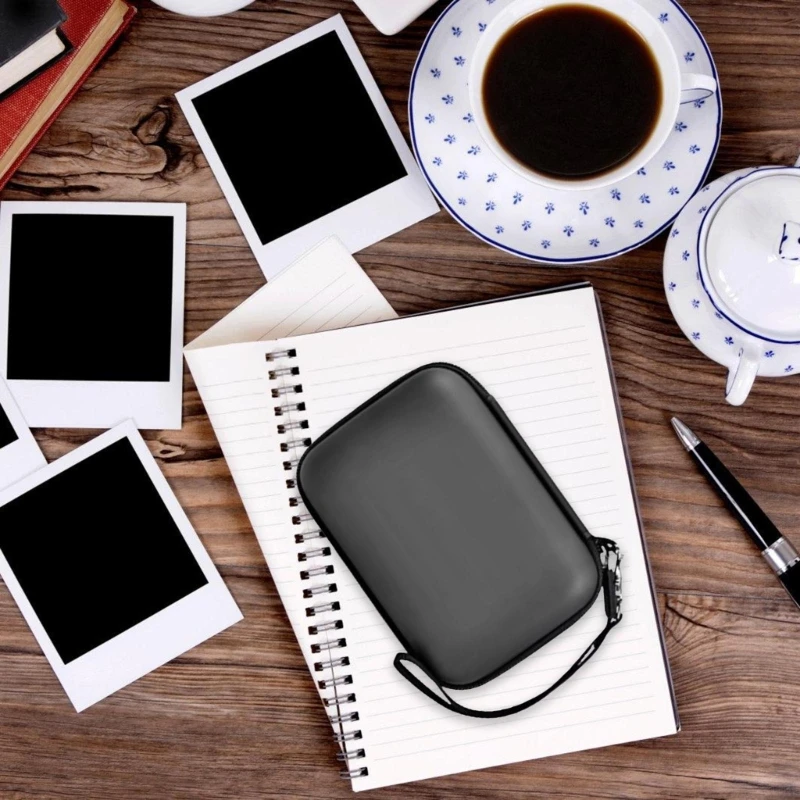 Estojo transporte para impressora fotográfica bolso 1s, estojo rígido viagem com zíper, bolsa bolso interno malha