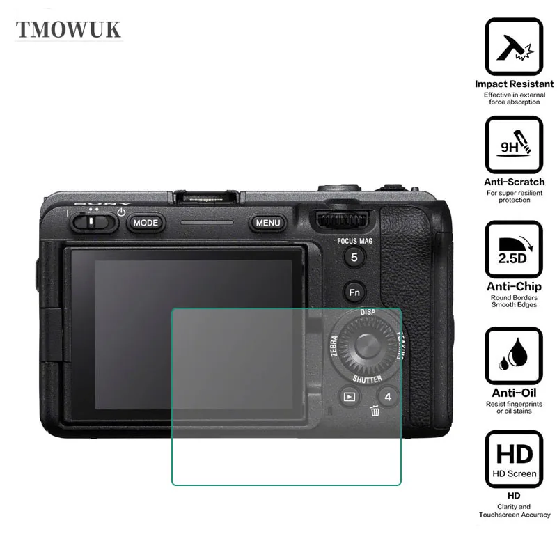 9H Anti-scratch Tempered Glass，HD Clear Screen Protector Film For Sony FX3 FX30 ZV1 ZV-E10 A9 A9II Camera