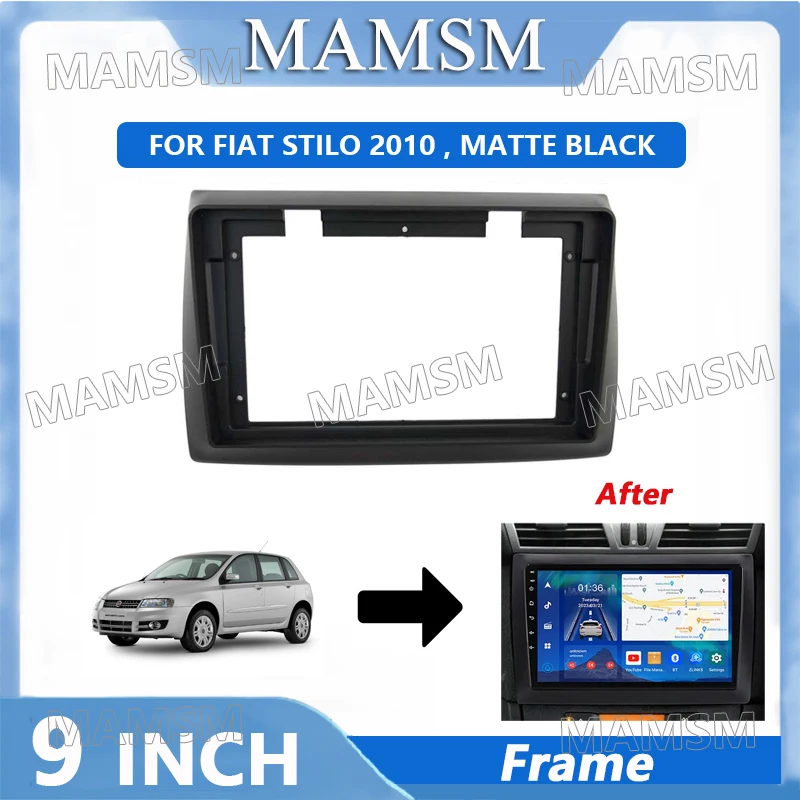 9 Inch 2 Din Auto Radio Frame For FIAT STILO 2010 Car Player DVD Dashboard Audio Panel Mount Installation Fascia Frame