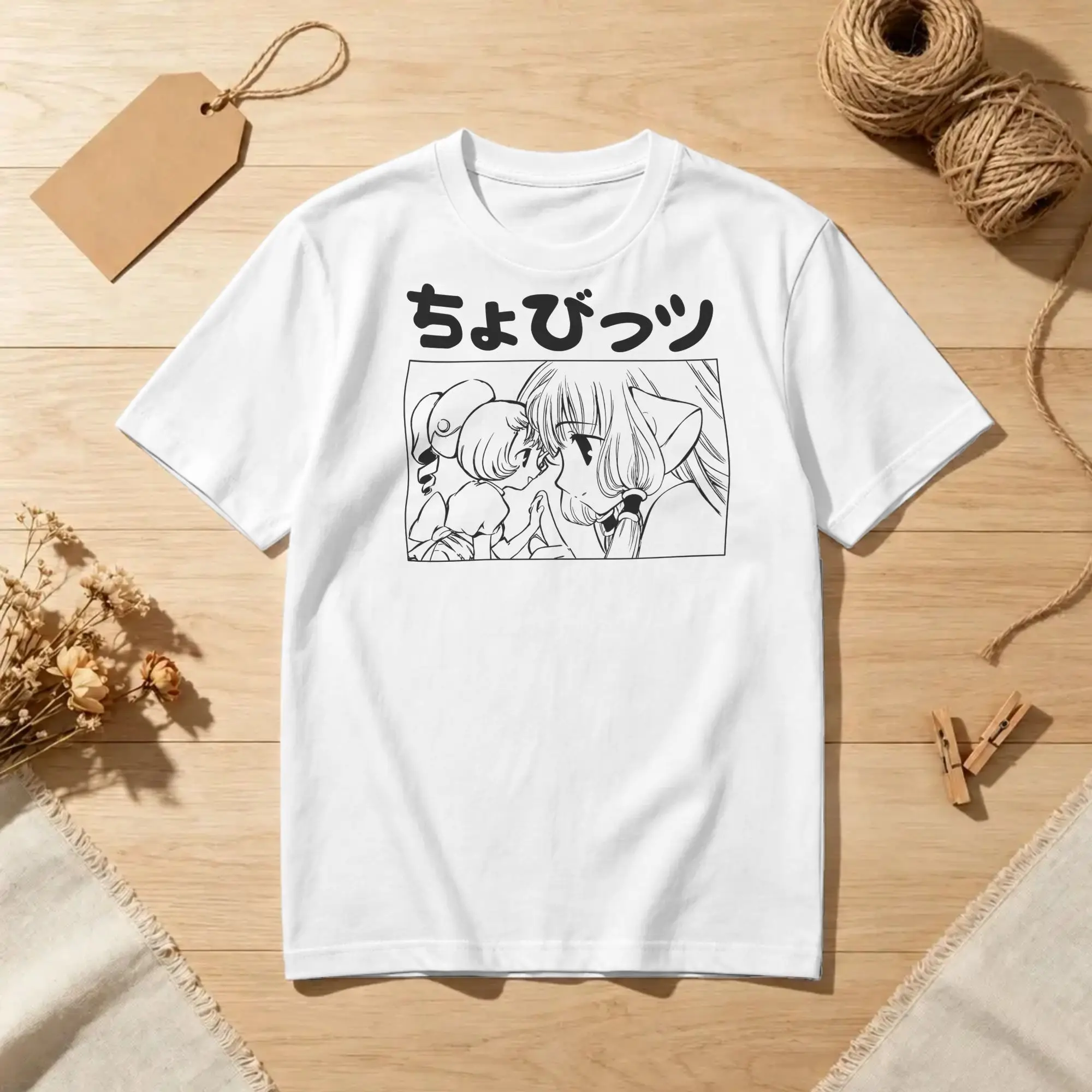 Men Women Chobits Chi Freya Anime Manga Japanese T Shirt  Cotton Clothes Short Sleeve Round Collar Tee Shirt Printed T-Shirt