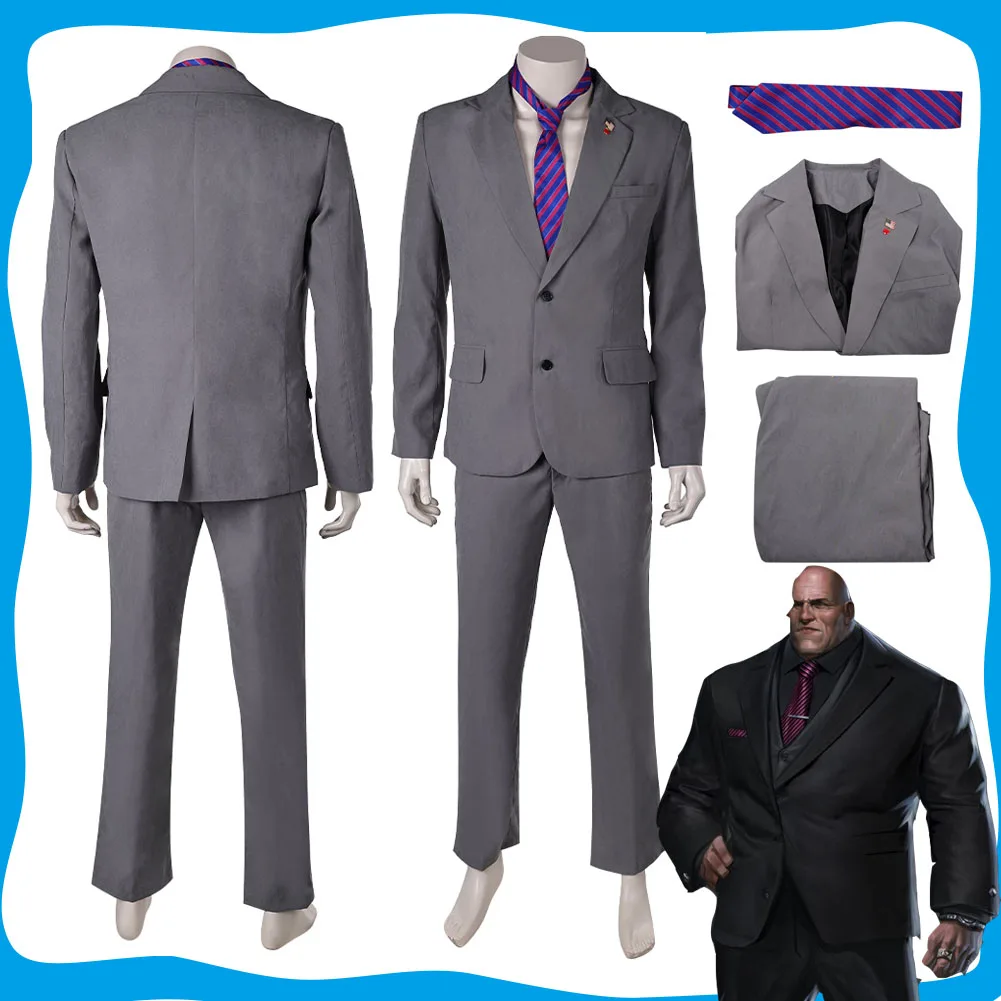 Movie Dare Cosplay Devil Wilson Fisk Cosplay Costume Adult Men Coat Pants Tie Suit Disguise Outfits Halloween Carnival Suit