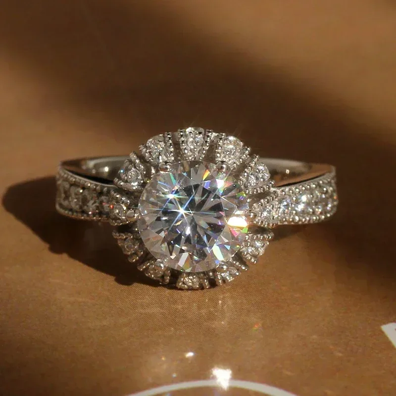 2026 Newly Designed Women Wedding Rings with Brilliant Cubic Zircon Gorgeous Engagement  for Lover Luxury Trendy Jewelry