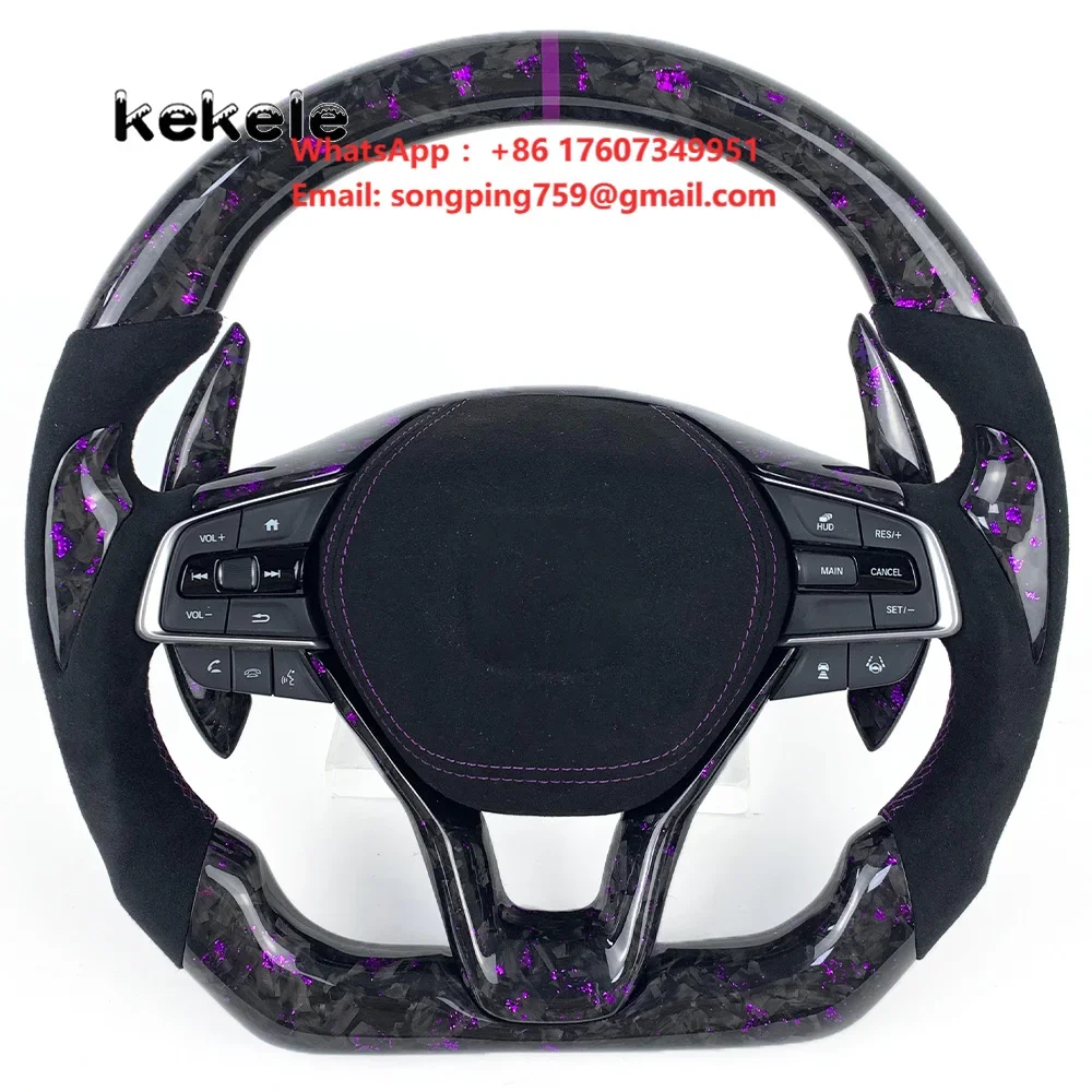 For Honda Accord 10th Generation Fit 2018 2019 2021 2022 2023 Forged Carbon Fiber Steering Wheel Supports Customization