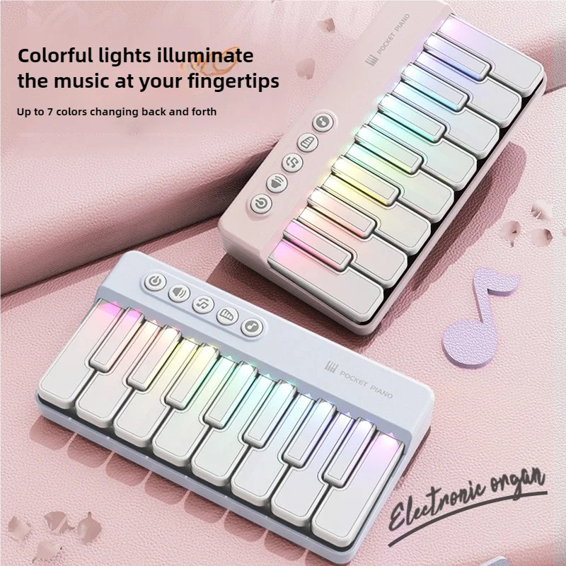 Kids Cartoon Piano Keyboard Game with Animal Sounds Flashing Light Music Baby Instrument Music Toys Educational Toys Kids Gifts