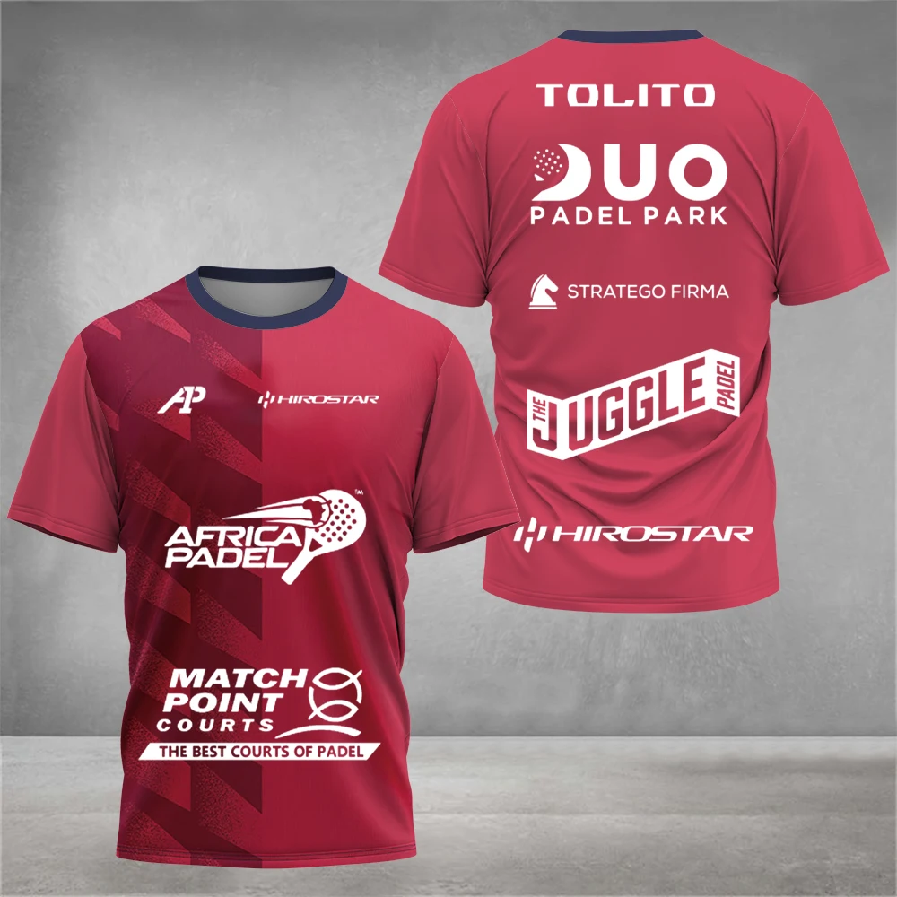 Sommer-Neukollektion Padel Multi Text Padel Grafik 3D-Druck Herren Damen Unisex Schnelltrocknend Atmungsaktives Sport-Wettkampf-T-Shirt – Detail 6