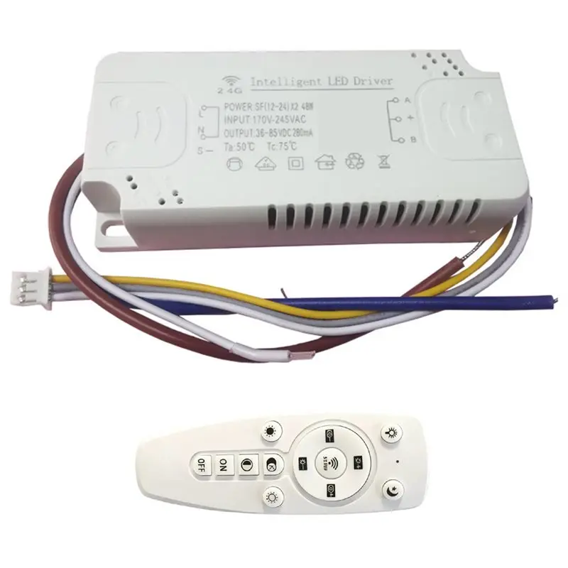 

ABGI-Intelligent APP Control LED Driver 2.4G Remote Dimmable Color Change Chandelier(50-70W) X2 140W Transformer