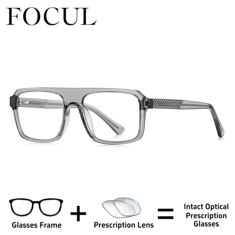 

FOCUL High-Quality Lenses TR90 Fashion Anti Blue Ray Glasses Photochromic Myopia Eyeglasses Custom Prescription Optical Eyewear