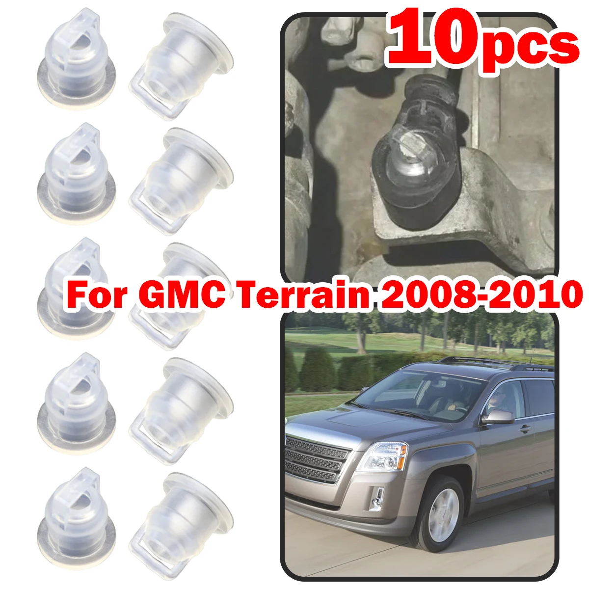 

10pcs Gear Shift Cable Bushing For GMC Terrain 2008 2009 2010 Automatic Gearbox Line Rubber Sleeve Car Accessories 68064273AB