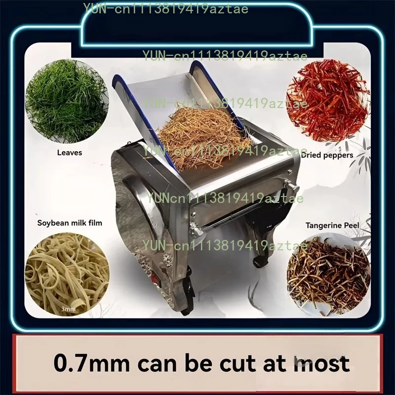Commercial Electric Food Shredding Processing Tabletop Small Dry Red Chili Shredder Machine 0.75/1/2/3/4/6mm