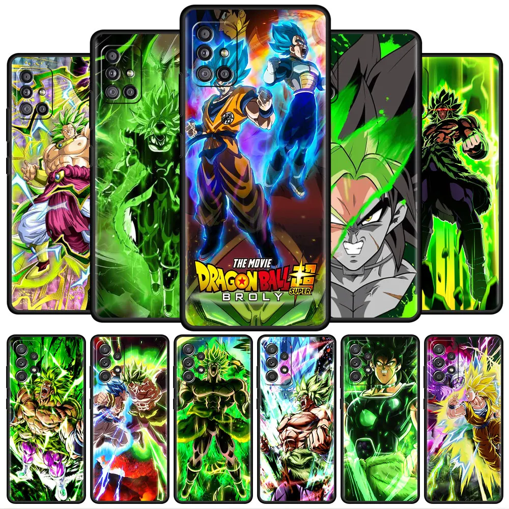 Phone Case For Samsung Galaxy A52 A32 A12 A21s A71 A53 A51 A31 A13 A23 A22 A72 A41 Fundas Back Cover Saiyan Brolis Anime