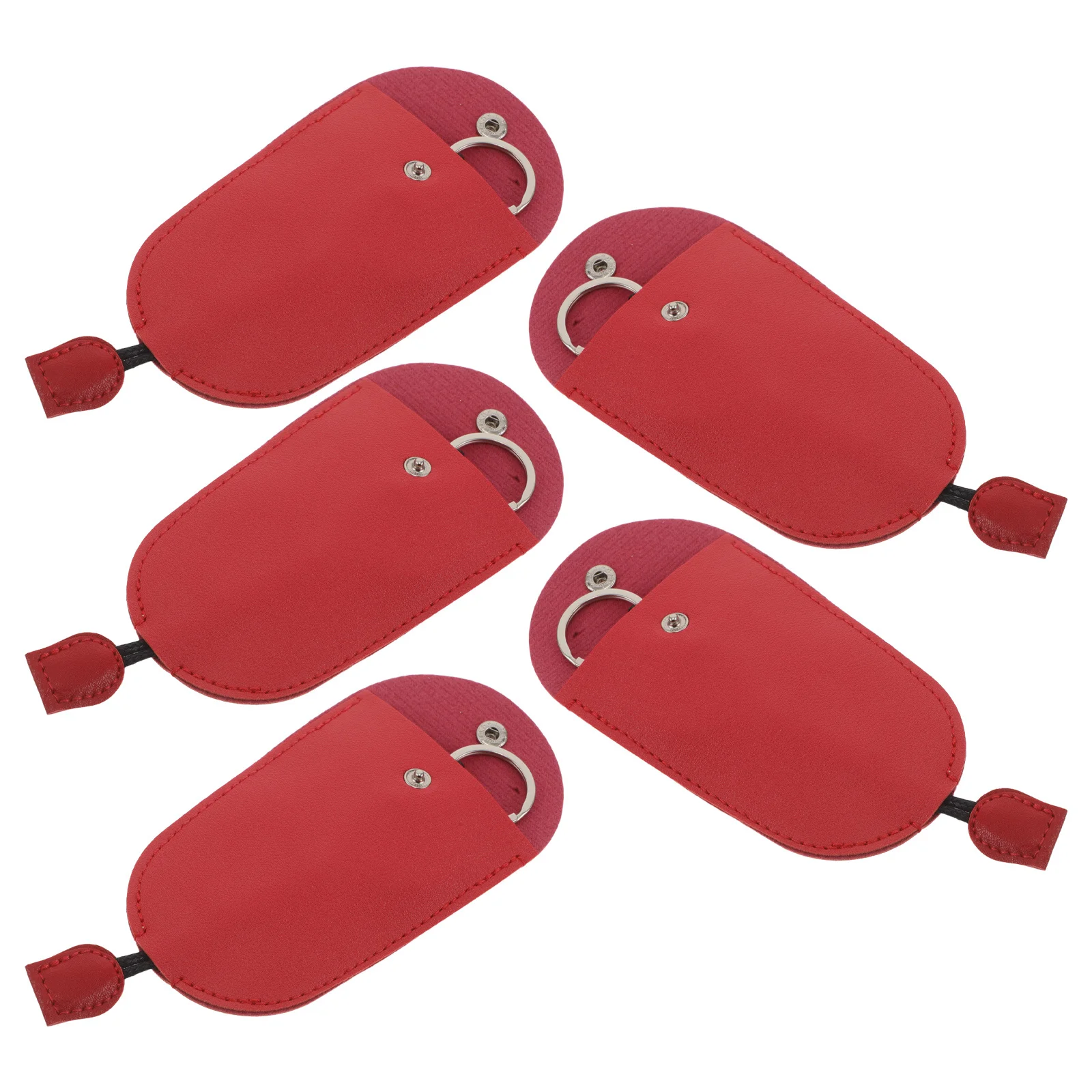 

5pcs Portable Car Key Fob Cover Pull-Out Waterproof Case For Women Scratch-Resistant Universal Key Holder Travel Office Outdoor