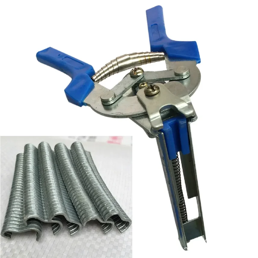 Woodworking Or Woodworking - 新しいホッグリングプライヤーツールまたは600個のMクリップステープルチキンメッシュケージワイヤーフェンシング滑り止めハンドルステンレス鋼ハンドツール