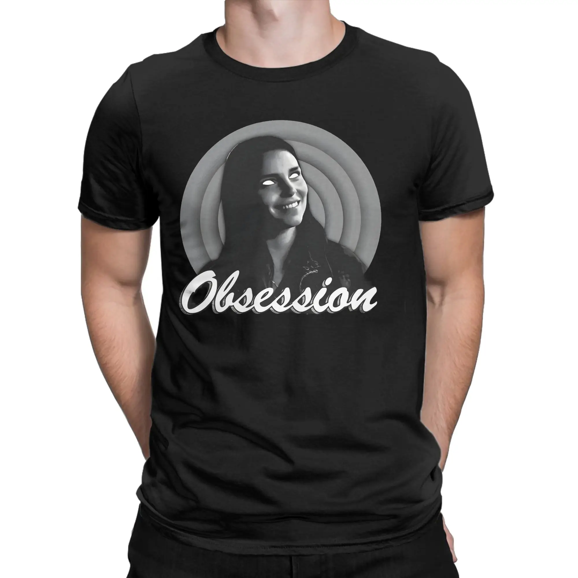 Camisetas Obsession para homens e mulheres, camiseta divertida de filme de terror, 100% algodão, gola redonda, manga curta, roupas plus size