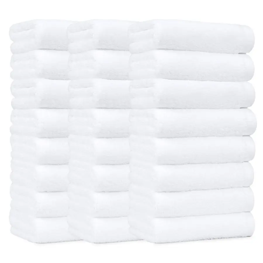 

Мягкие и плотные хлопковые полотенца для рук, 16 x 26 дюймов, белые, 24 штуки в упаковке