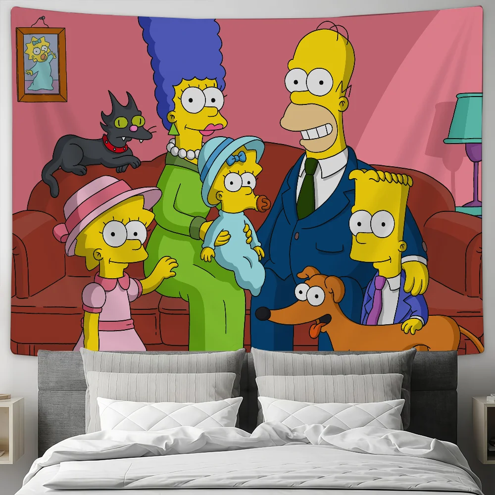 Cartoon The S-Simpsons flag Custom Camping Garden Decor Party Backdrops Wall Art Family Gifts
