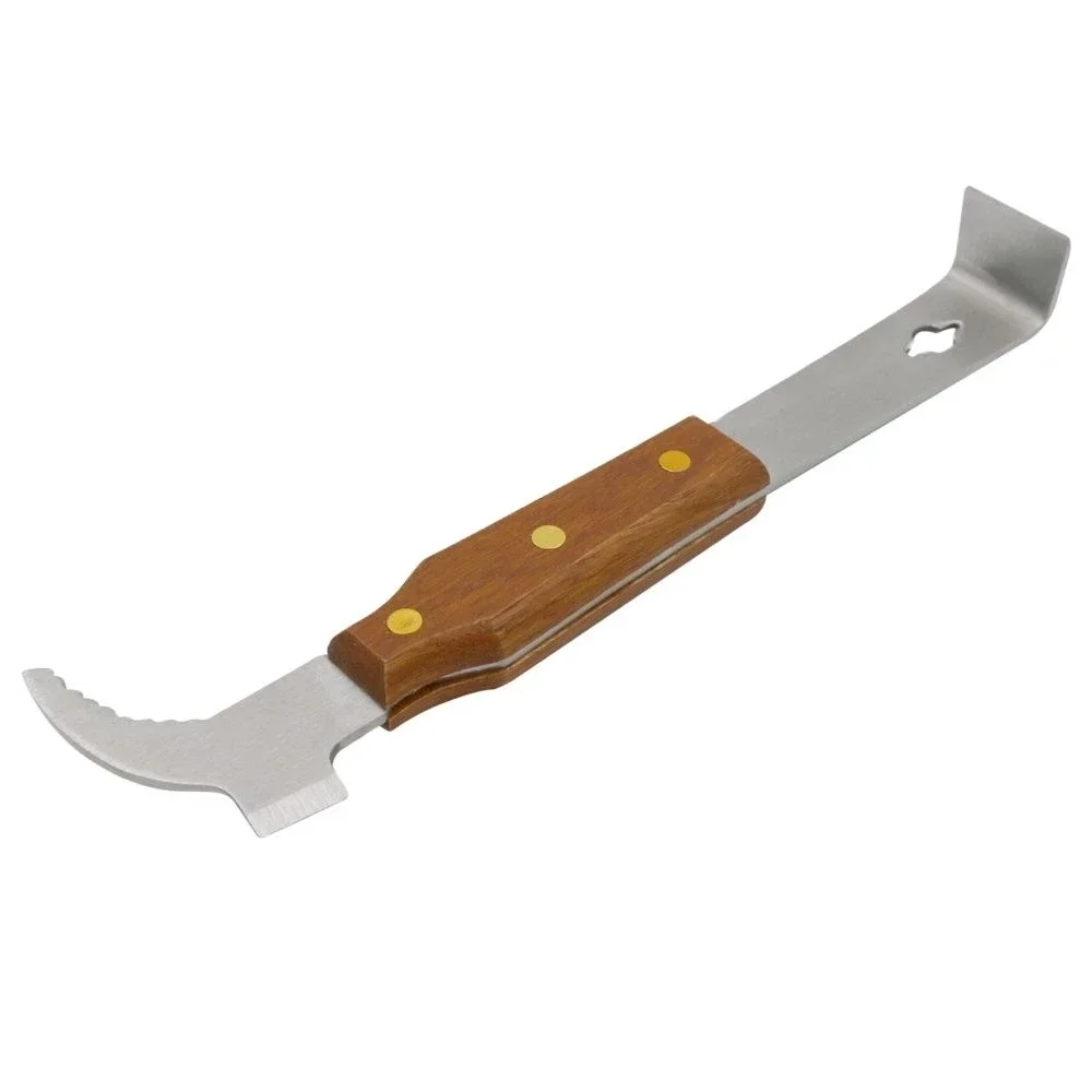 

Beekeeper Multifunction Wooden Handle With Hook Thickened Scraper Wooden Handle Pigtail Honey Knife Beehive Tool