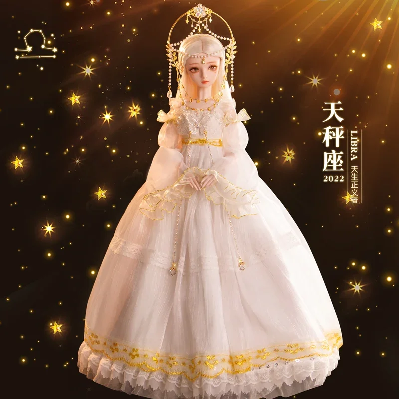 

New Handmade Bjd 1/3 Doll with Make Up 60cm Star Sign Princess Libra Capricorn Leo Girl Ball Jointed Dolls Full Set Girls Toys