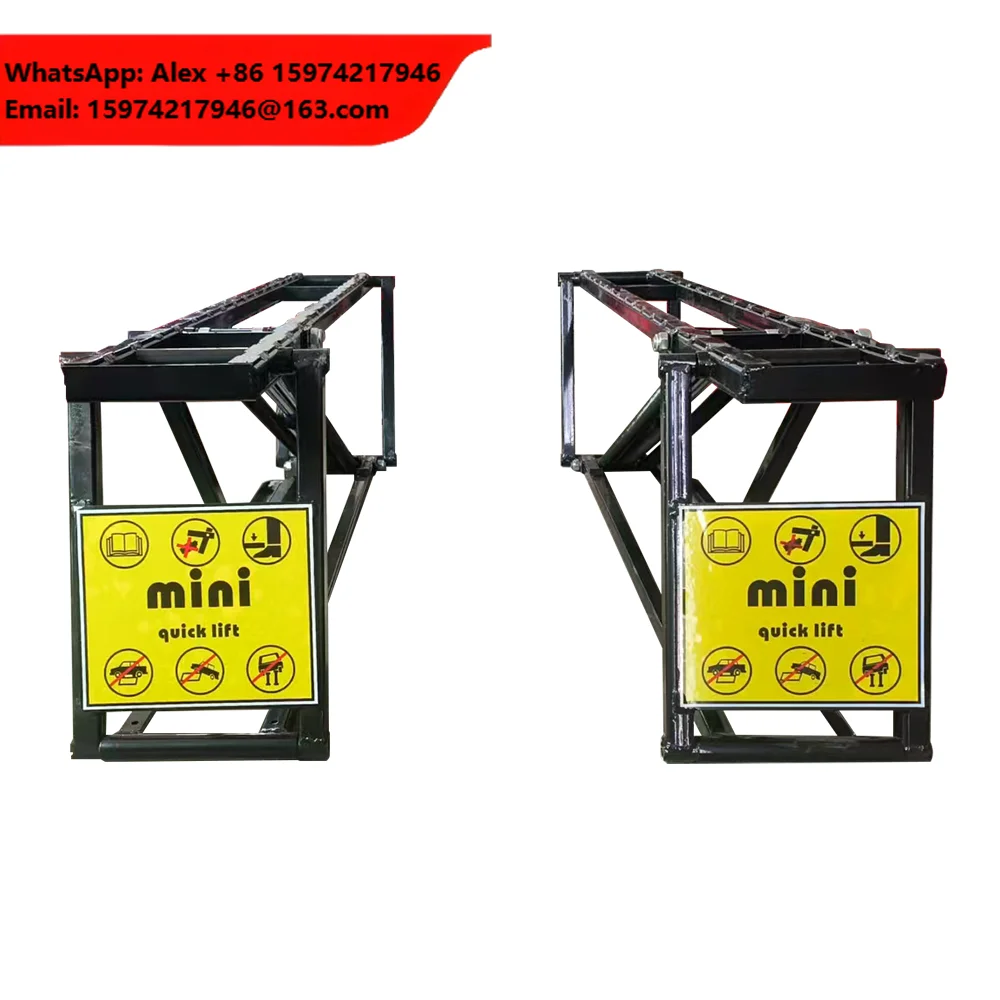 Hot Sale 2.8t Mini Scissor Hydraulic Car Lift Quick Jack Auto Mobile Lifts For Home Garage Use 1850mm Max Height 2.2kW Motor