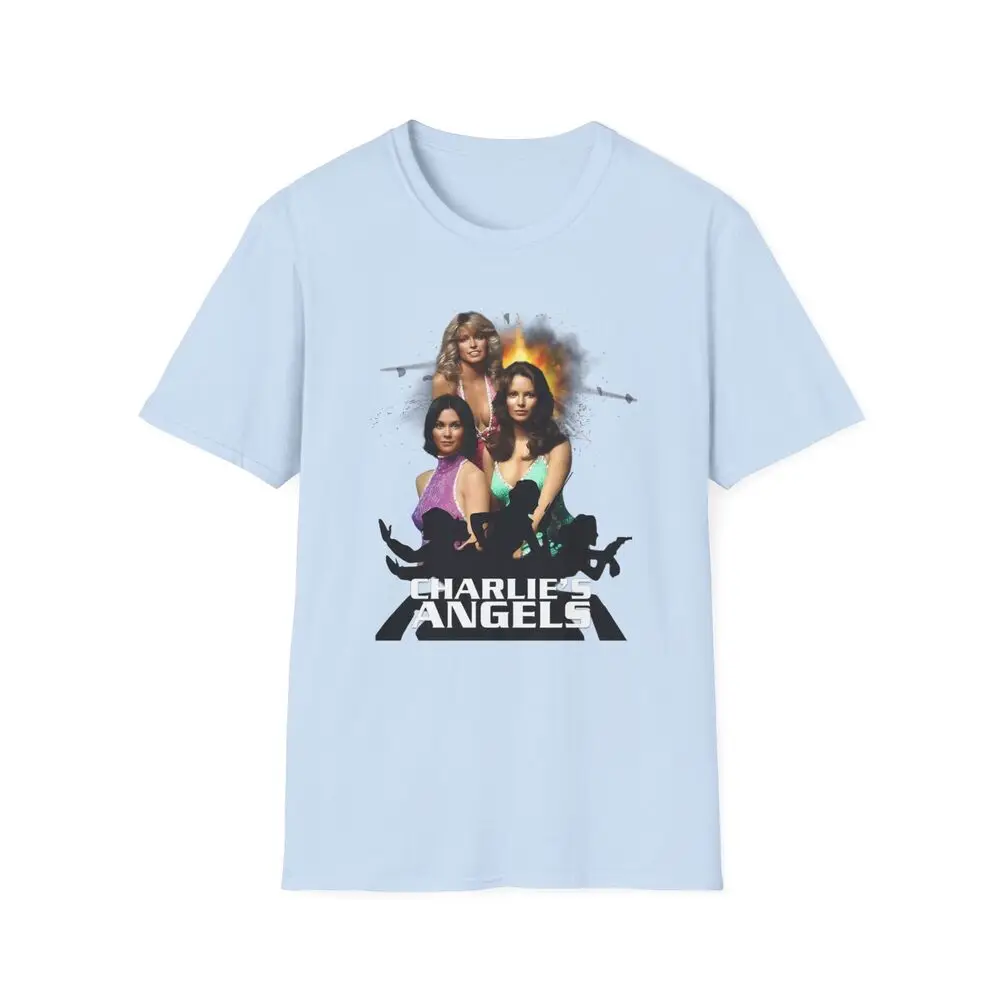 تي شيرت Charlies Angels Softstyle للجنسين، Farrah Fawcett، برنامج تلفزيوني