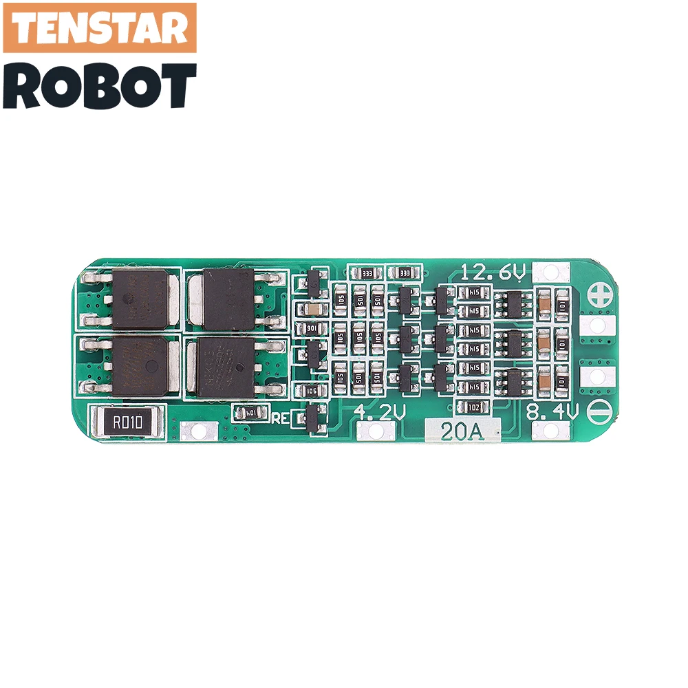 3S 20A Li-ion Lithium Battery 18650 Charger PCB BMS Protection Board For Drill Motor 12.6V Lipo Cell Module 59x20xmm